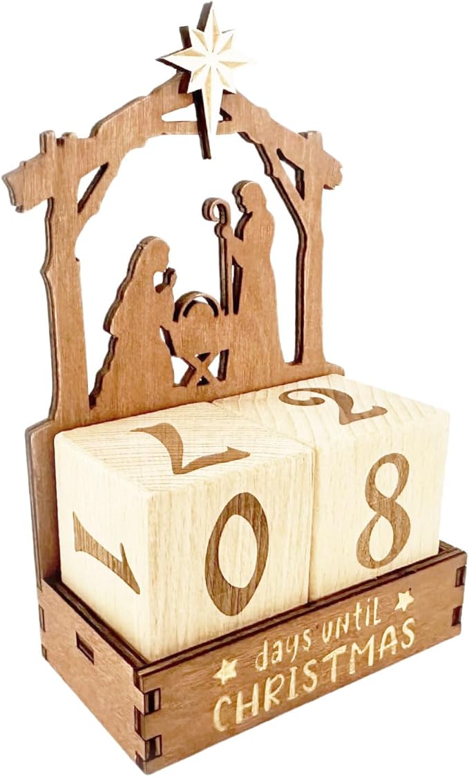 Christmas Countdowns Calendar Christmas Countdowns Wood Block,Christmas Advents Number Countdown Calendars Home Decors