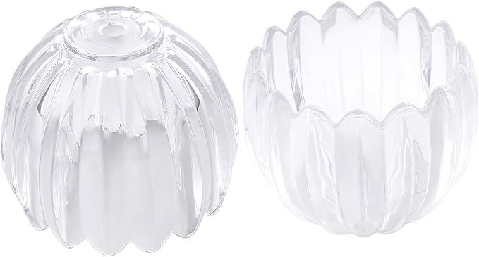 Tulip Lamp Shades Replacement, 5" Dia. * 4.25" H，0.394” Top Hole Clear Glass Sconce Shade Heavy and Thick for Table Lamp, 2 Pack