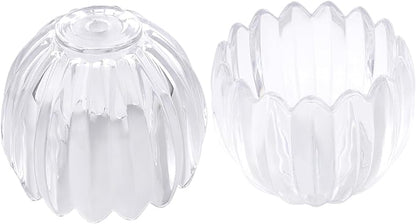 Tulip Lamp Shades Replacement, 5" Dia. * 4.25" H，0.394” Top Hole Clear Glass Sconce Shade Heavy and Thick for Table Lamp, 2 Pack