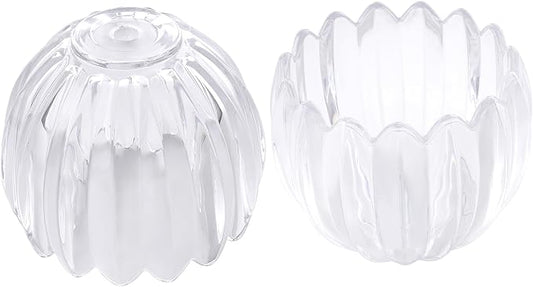 Tulip Lamp Shades Replacement, 5" Dia. * 4.25" H，0.394” Top Hole Clear Glass Sconce Shade Heavy and Thick for Table Lamp, 2 Pack