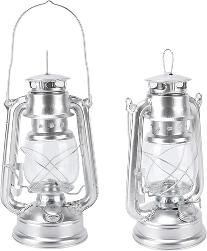 Diydeg Kerosene Lantern, Retro Oil Lamp with Large Capacity Oil Tank and Wick for Indoor Outdoor Use, Vintage Hanging Iron Lantern for Camping Emergency Decoration