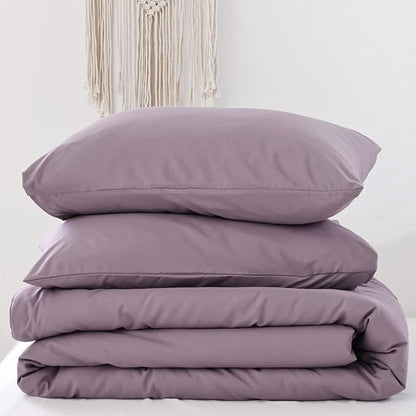 ROSGONIA California King Comforter Set Dusty Purple, 3pcs (1 Boho Cal King Comforter & 2 Pillowcases) All Season Bedding Bedspread Blanket Quilt