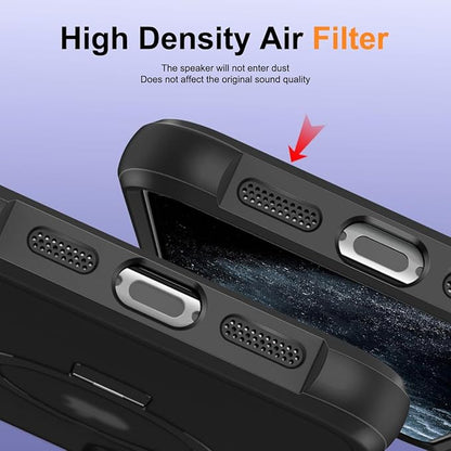Compatible with iPhone 12 Case & iPhone 12 Pro Case with Invisible Magnetic O-Ring Stand Translucent Phone Cases 6.1" [Compatible with Mag-Safe][Great Grip Feeling], Black