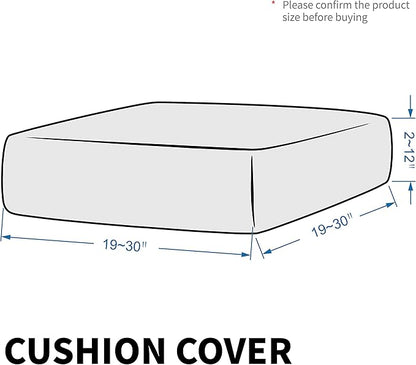 MAXIJIN Velvet Stretch Cushion Cover Fitted Couch Cushion Slipcovers 1 Pack Arm Chair Seat Cushion Cover for Individual Cushion Sofa Chair with Elastic Bottom (Chair Cushion, Navy Blue)