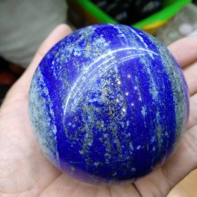 5-6CM/1.97-2.36inch Natural Crystal Spheres Lapis Lazuli Polished Divination Ball Decorative Sphere Reiki Healing Crystals Ball Healing Stone Crafts (50-60mm, Lapis Lazuli)