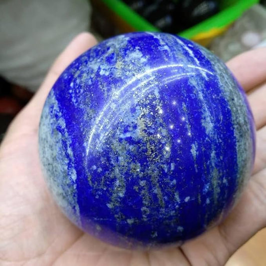5-6CM/1.97-2.36inch Natural Crystal Spheres Lapis Lazuli Polished Divination Ball Decorative Sphere Reiki Healing Crystals Ball Healing Stone Crafts (50-60mm, Lapis Lazuli)