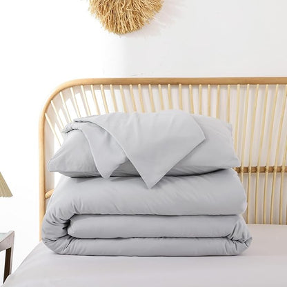 ROSGONIA California King Comforter Set Light Grey, 3pcs (1 Boho Gray Cal King Comforter & 2 Pillowcases), Soft Lightweight Bedding Blanket Quilt