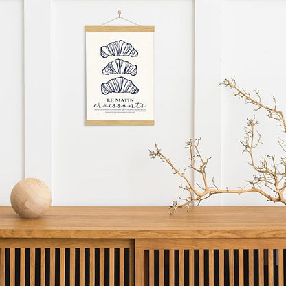 YGSDZY Le Matin Poster, Breakfast Canvas Posters, Cooking Prints Poster, Trendy Wall Art for Kitchen, Canvas Artwork, Modern Farmhouse Home Dining Room Decor, Restaurant Decors, 11.8 * 15.7