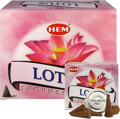 Lotus Incense Cones and Cone Incense Burner Bundle Insence Insense Hem Incense