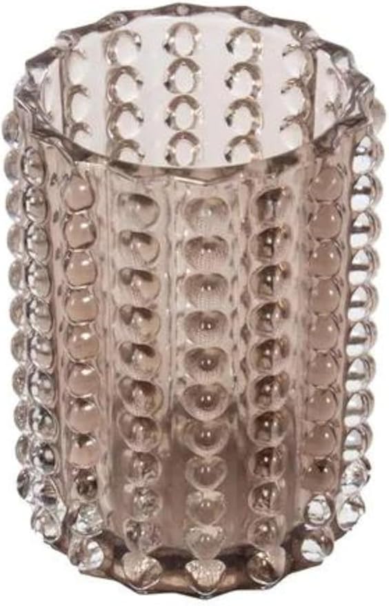 Zoe Hobnail Vase Large — Sophisticated Smoke Color — by Alice Lane Home Collection — Classic Vase, Adorned with Distinctive Raised Dots — for Kitchen, Living Room and Special Occasions