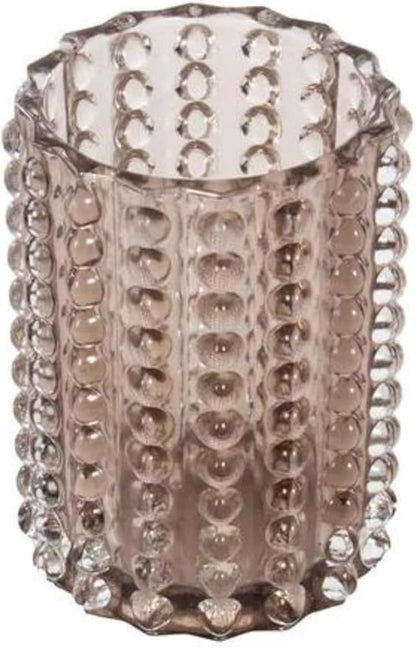Zoe Hobnail Vase Large — Sophisticated Smoke Color — by Alice Lane Home Collection — Classic Vase, Adorned with Distinctive Raised Dots — for Kitchen, Living Room and Special Occasions