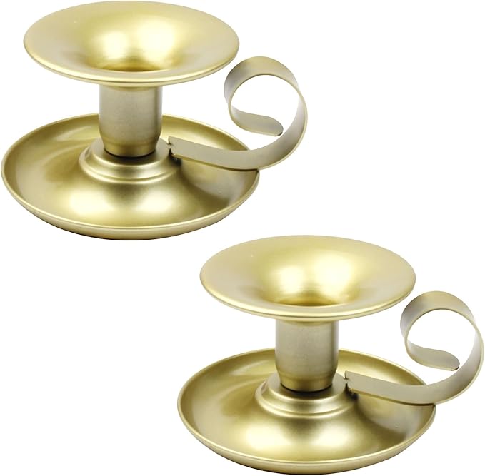 Candleholder with Handle, Small Simple Taper Candle Holders Halloween Christmas Dining Candle Holders for Wedding Banquet