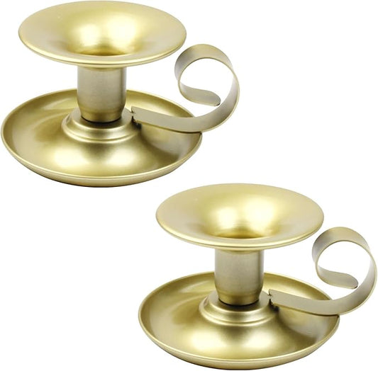 Candleholder with Handle, Small Simple Taper Candle Holders Halloween Christmas Dining Candle Holders for Wedding Banquet
