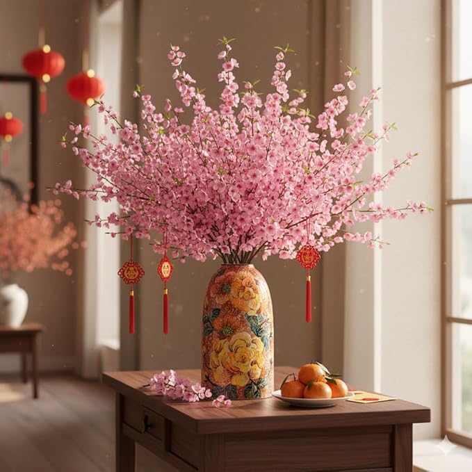 Heritage T&T Handmade Mosaic Ceramic Vase – Flower Design – 40 cm (15.7 in) – Home Décor Mosaic Collection – Bat Trang Vietnam