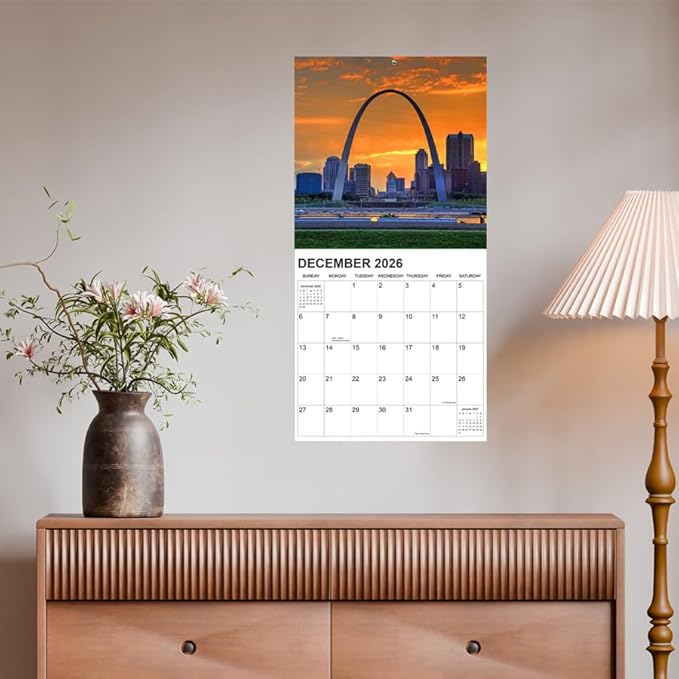 Calendar 2026 from January 2026 - December 2026, 12" x 24" Opened 12 Months Calendar, Full Page Months Thick & Sturdy Paper for Gift Perfect Calendar Organizing