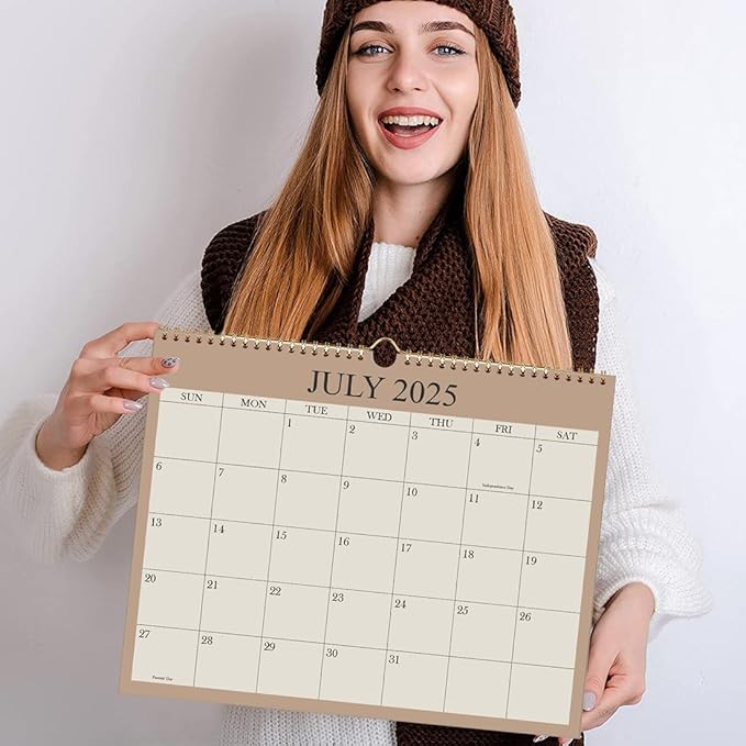 Calendar 2026-12 Months Wall Calendar from January 2026 to December 2026, 2026 Wall Hanging Calendar Planner with Thick Paper, 8.5" x 11", Beige