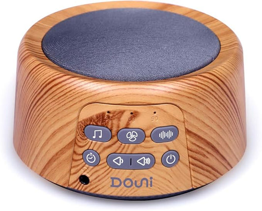 Douni Sleep Sound Machine - White Noise Machine with 27 Soothing Sounds for Sleeping & Relaxation, Timer Settings,Sleep Therapy for Families, Home,Office,Travel.Wood Grain