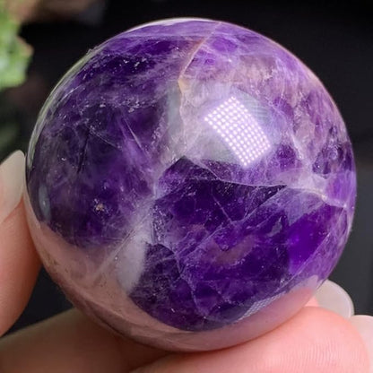 4-5cm/1.57-1.96inch Natural Amethyst Sphere Crystal Ball Hand Polished Decorative Sphere Healing Crystals Ball Healing Stone Crafts Fengshui Home Decoration Collect Gifts (40-50mm, Amethyst)