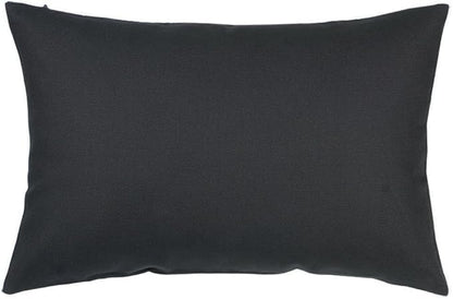 TangDepot Handmade Decorative Solid 100% Cotton Canvas Throw Pillow Covers/Pillow Shams, (12"x20", Charcoal Gray)