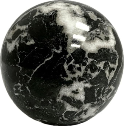 Decorative Black Marble Sphere, Stone Sphere Ball Decor - Large, 4 Inch