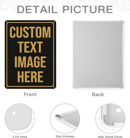 Custom Signs Outdoor Metal Sign Custom Sign Outdor Indoor Personalized Signs Make Your Own Sign With Text Image Logo For Office Business Workplace Home Bar Indoor Outdoor Use 18"x12"