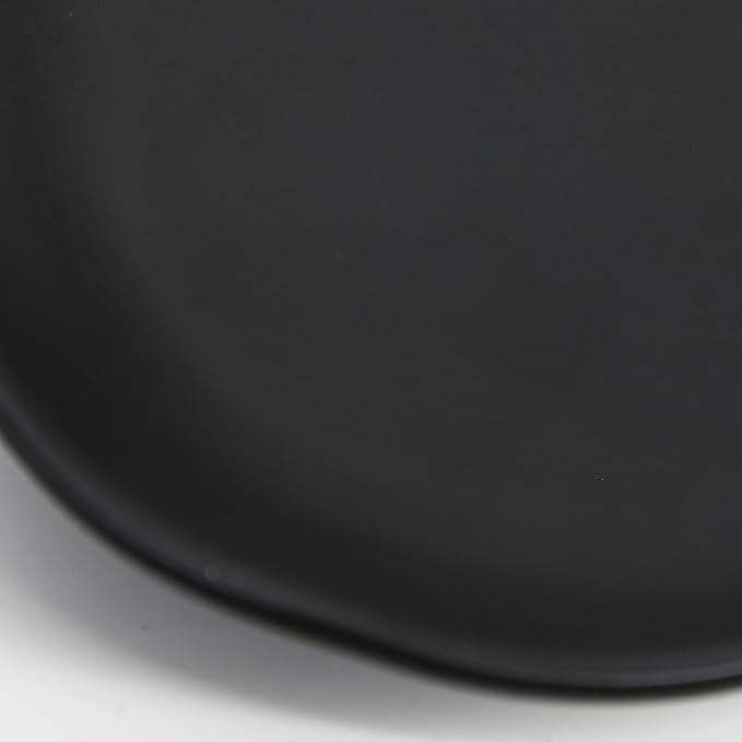 COLLECTIVE HOME - Ceramic Jewelry Tray, Decorative Trinket Dish for Rings Earrings Necklaces Bracelet Watch Keys, Birthday Mother's Day Christmas Gift for Women, 4.75", Black Surface (a)