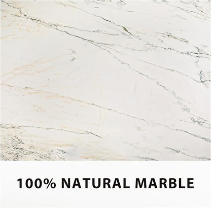 Koville Natural Marble Bookends for Shelves, 7lbs Heavy-Duty Marble Book Holders, Decorative Book Ends, Bookshelf Apartment Decor for Normal Books/CD/Video Games
