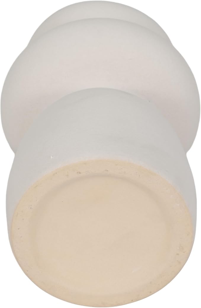 Ceramic Vase for Stylish Home Decor – Elegant Flower Vase for Any House, Bedroom, Office, Living Room, and Tabletop Decor – Timeless and Charming Room Accent Piece – 12", Ivory