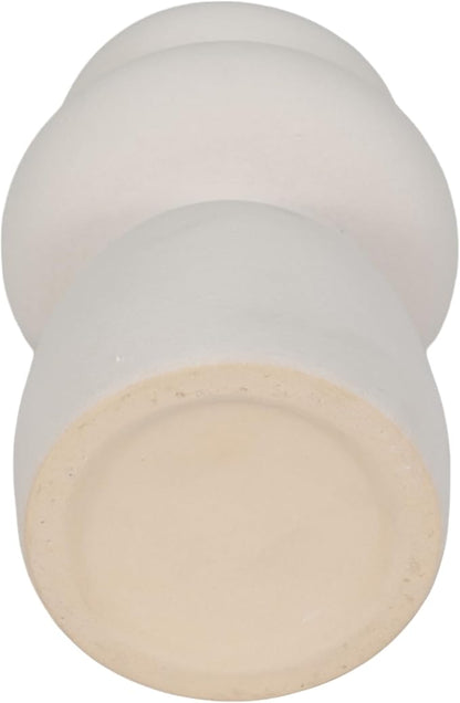 Ceramic Vase for Stylish Home Decor – Elegant Flower Vase for Any House, Bedroom, Office, Living Room, and Tabletop Decor – Timeless and Charming Room Accent Piece – 12", Ivory
