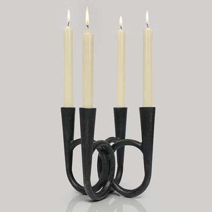 Antique Brass Candle Holder, Iron Taper Candle Holders, Vintage Cast Iron Decorative Candle Stands, Tall Candle Holders for Wedding, Dining Table, Home Decor