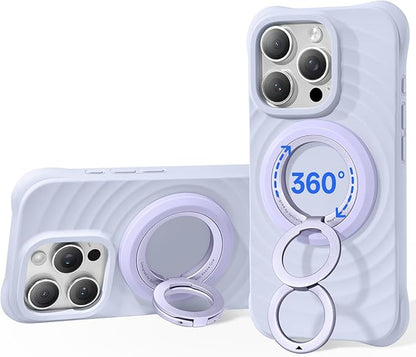 SYNCWIRE for MagSafe Ring Phone Holder, 360° Rotation Magnetic Cell Phone Grip Dual-Sided Magnets Phone Ring Kickstand Compatible with iPhone 17 16 15 14 13 12 Pro Max MagSafe, Android, Samsung etc.