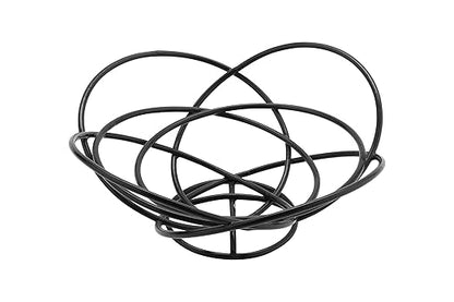 GET WB-716 Intercircle Display Metal Wire Serving Basket, 8.5", Black
