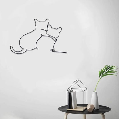 Matani Metal Dog Wall Decor | Dog & Living Room Wall Art | Minimalist Room Décor (Sleeping Labrador)