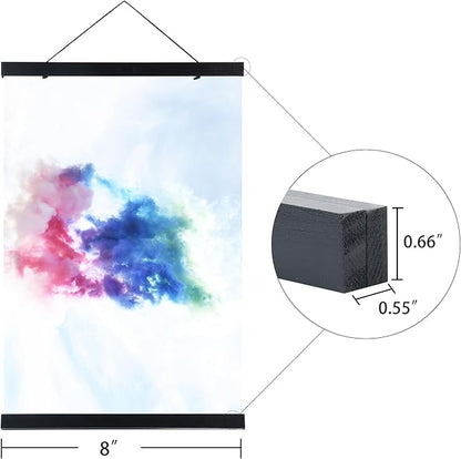 Medog Magnetic Poster Hanger Frame, 8x10 8x12 8x18 Poster Frame,For Magnet Canvas Print Poster Hanging Kit,Black,1 Pack