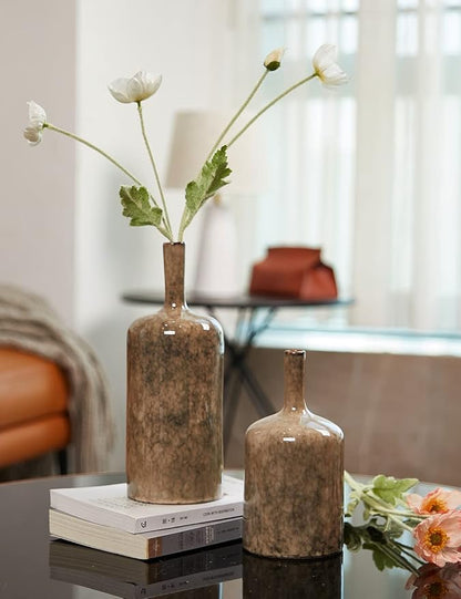 HAUCOZE Ceramic Decorative Vase Modern Decor Statue Table Centerpiece Sculpture Gifts 8.0inch