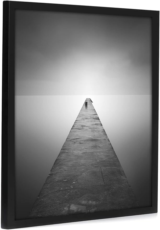 Americanflat 30x30 Picture Frame with Polished Plexiglass - Epic Collection - Square Picture Frame with Engineered Wood - Wide Photo Frames for Wall display - Black