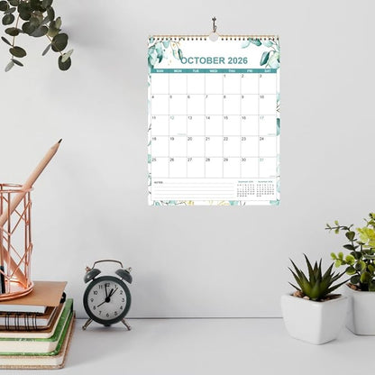2026 Calendar - Calendar 2026 from January 2026 - December 2026, 12 Months Calendar/Planner with Thick Paper, 12" x 14.5", Vertical, Leaf