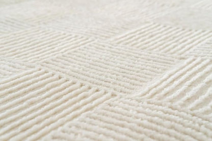 Revival Rugs Willow 3'x5' Machine Washable Area Rug for Kitchen Bedroom - 100% Recycled Oeko-TEX Certified, Medium Pile, Beige, Cream