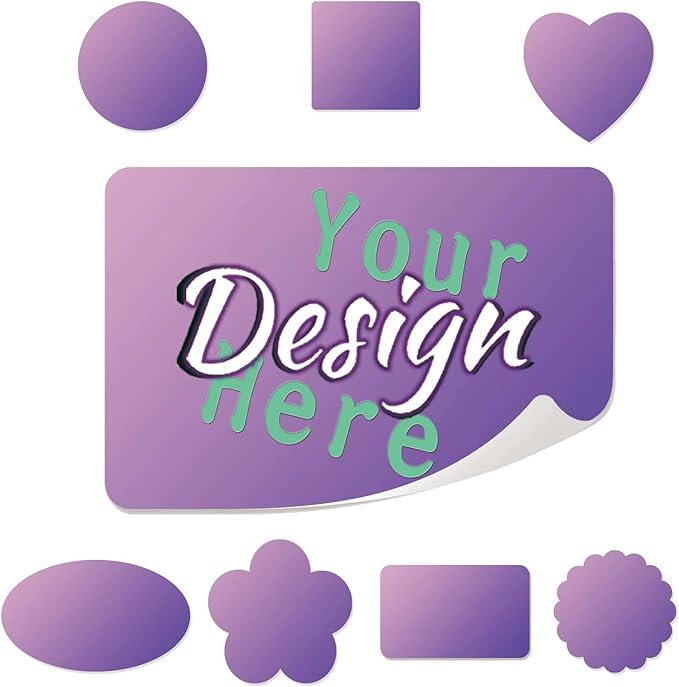 Jamipasp Custom Stickers for Business Logo Personalized Stickers Labels Customized with Photo, Name, Circle, Rectangle, Square, Waterproof Vinyl, Clear PVC,100,200pcs, 1",1.5",2", 3", 4",5" 6"