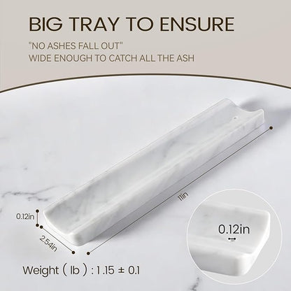 Koville Marble Incense Holder, Incense Holder for Sticks, Incense Sticks Holder Ash Catcher for Meditation Yoga SPA, Natural Stone Incense Burner, Home Table Decor