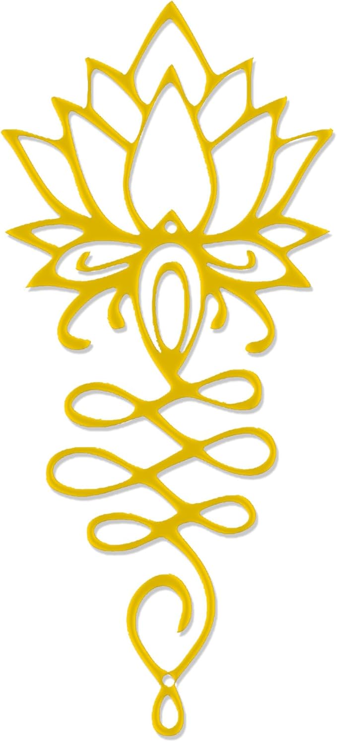 Lotus Flower Wall Decor – Gold Metal Yoga Wall Art with Lotus Design, Spiritual Home Décor Sculpture for Meditation Spaces, Living Room, Bedroom, Office