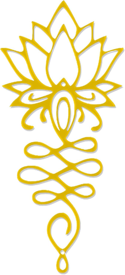 Lotus Flower Wall Decor – Gold Metal Yoga Wall Art with Lotus Design, Spiritual Home Décor Sculpture for Meditation Spaces, Living Room, Bedroom, Office