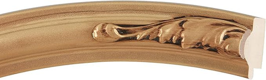 OVALCREST Round Beveled Wall Mirror for Home Decor - Florence Style - Gold Spray - 22x22 Outside Dimensions