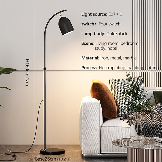 Nordic Modern Floor Lamp Fashion Luxury Family Iiving Room Bedroom Study Villa Hotel LED Creativity Decorative Standing Light (Style 3)