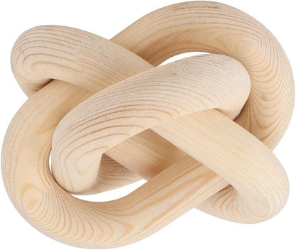 Pongnas Decorative Wood Chain Links for Home Dcor - Rustic Links for Living Room, Coffee Shop & More in Elegant (Light Brown)