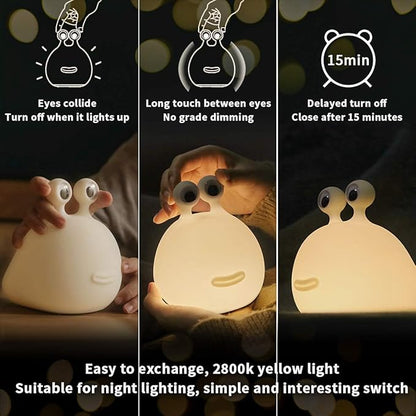 MUID Original Authentic Slug Night Light, Nursery Squishy Lamp, Silicone Light for Classroom, Cute Animal Bedside Lamp for Baby Kids Teens, Soft Light for Bedroom Breastfeeding.