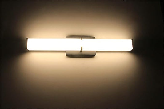 24.8Inch 2500LM Bathroom Light Fixtures 5CCT Optional, Black Modern LED Vanity Lights Clear Shade, Dimmable Bathroom Lighting Fixtures Over Mirror - ETL Listed