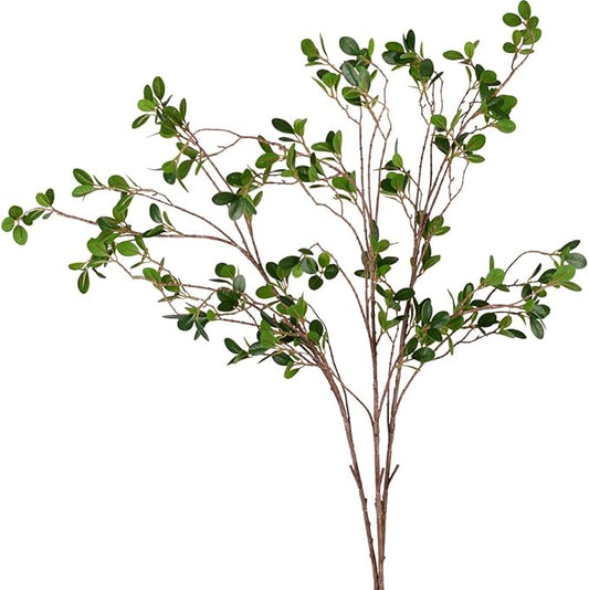HANDIC 3 Pcs Faux Stems Artificial Branches for Vase Greenery Stems Faux Branches for Vase Plant Artificial Eucalytus Branches Plants (45"/Each Branch) (3, Green)