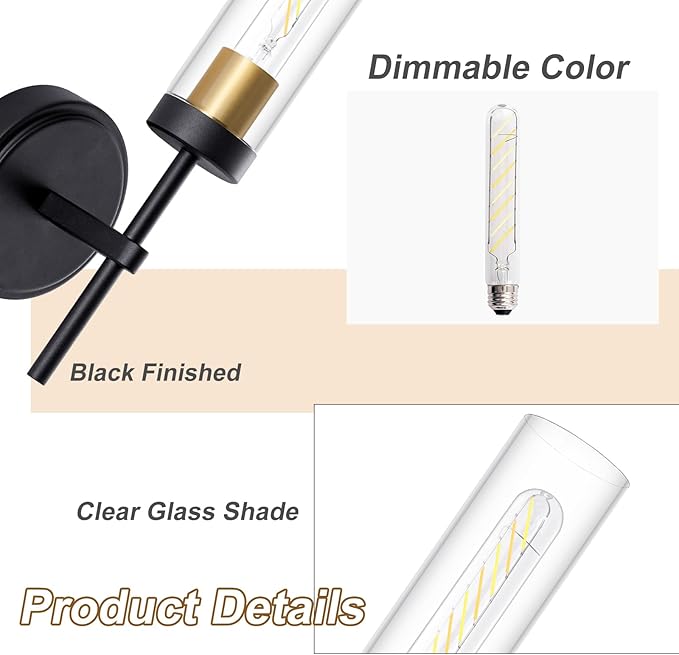 Wall Sconces,Battery Operated Wall Sconce 8000mAh Black Fast Chargin Endurance 100 Hours Infinitely Dimmable 2 Color Temperature Bulbs with Remote Control Wireless Wall Lights for Bedroom Living