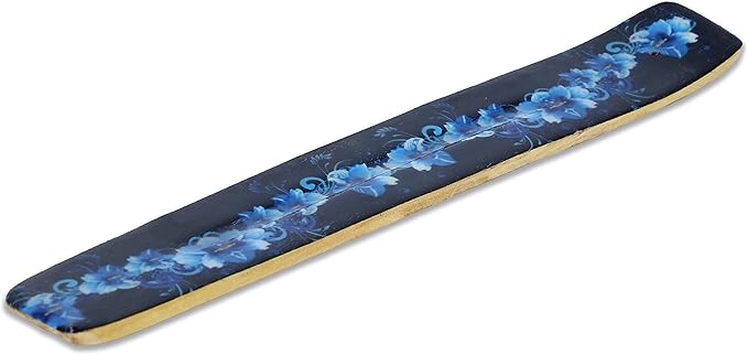 Yajna Traditional-Handmade-Burner Wooden-Incense-Stick-Strip-Holder Ash-Catcher-Stand for-Aromatherapy-Meditation-Yoga (Meditation Time) 10 Inches, Pack of 2